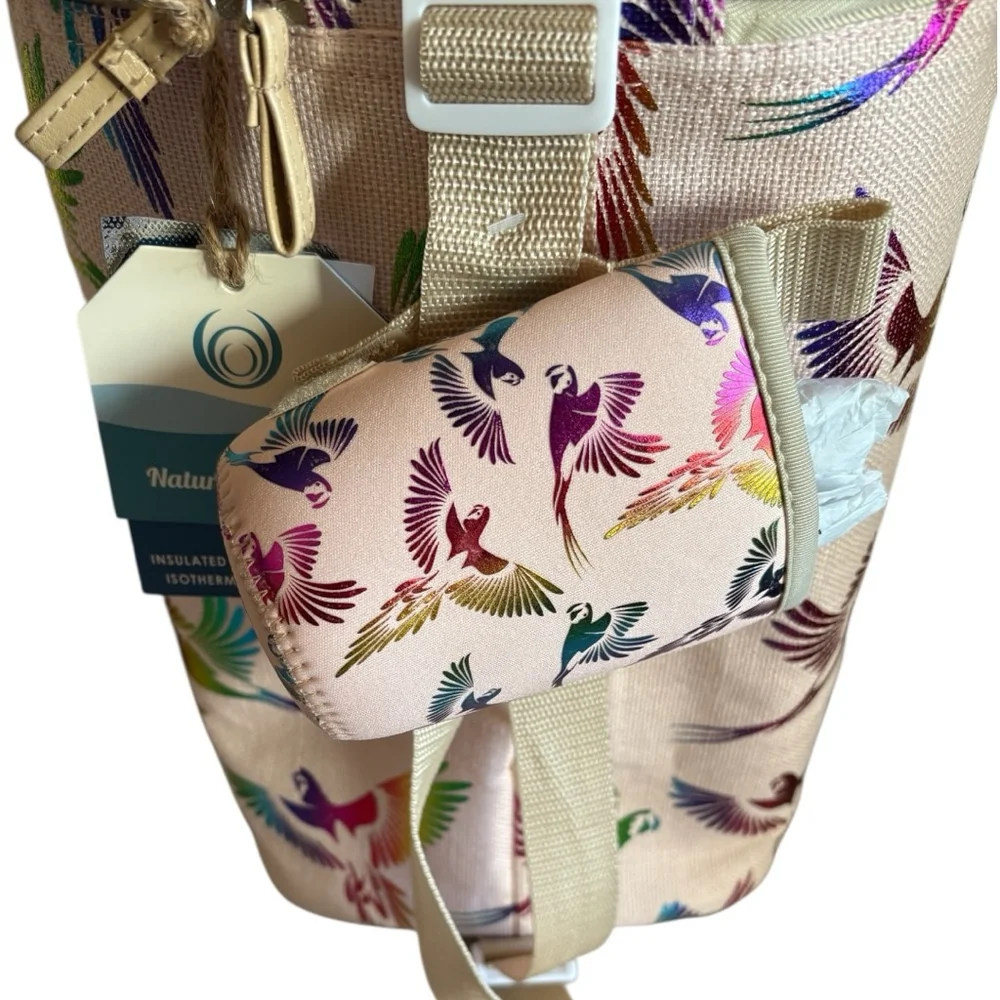 Natural Elements Beige Parrot Insulated Bag & Bottle Holder One Size - Picture 4 of 5